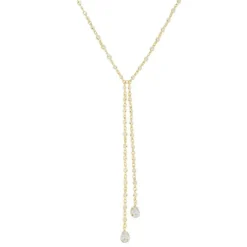 Colar Gravatinha Shine Zircônias Folheado a Ouro 18k