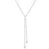 Colar Gravatinha Shine Zircônias Folheado em Ródio Branco