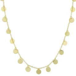 Colar Longo Inna Medalhinhas Folheado a Ouro 18k