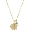 Colar Longo Medalha Martha Amuletos Folheado a Ouro 18k
