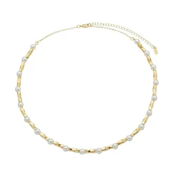 Colar Lorena Pérolas Folheado a Ouro 18k