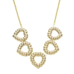 Colar Lucy Coração Elos Vintage Dourado