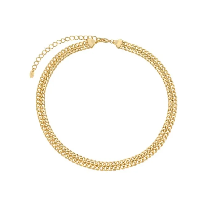 Colar Malha Karla Folheado a Ouro 18k