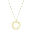 Colar Mandala Entrego Confio Aceito Agradeço Folheado a Ouro 18k