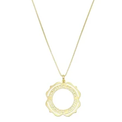 Colar Mandala Entrego Confio Aceito Agradeço Folheado a Ouro 18k