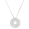 Colar Mandala Sonhe Acredite Realize Folheado em Ródio Branco