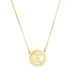 Colar Mandala Viva La Vida Folheado a Ouro 18k