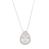 Colar Maria Fernanda Gota Zircônia Cristal Folheado em Ródio Branco