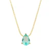 Colar Maria Sophia Gota Zircônia Acqua Folheado a Ouro 18k