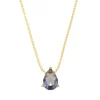 Colar Maria Sophia Gota Zircônia Tanzanita Folheado a Ouro 18k