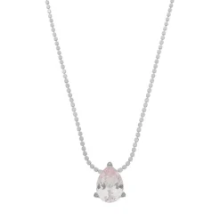 Colar Maria Sophia Gota Zircônia Cristal Folheado em Ródio Branco
