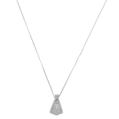 Colar Nossa Senhora Aparecida Zircônias Folheado em Ródio Branco