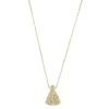 Colar Nossa Senhora Aparecida Mini Zircônias Folheado a Ouro 18k