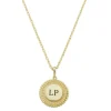Colar Personalizado Inicial Medalha Vintage Folheado a Ouro 18k
