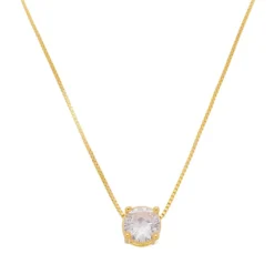 Colar Ponto de Luz Lavínia Zircônia Folheado a Ouro 18k