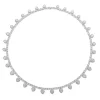Colar Riviera Elisa Coração Zircônia Folheado em Ródio Branco