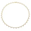 Colar Riviera Helena Coração Zircônias Folheado a Ouro 18k