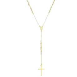 Colar Terço Celestial Zircônia Folheado a Ouro 18k