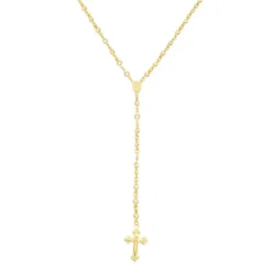 Colar Terço Grace Zircônia Folheado a Ouro 18k