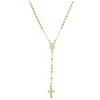 Colar Terço Nossa Senhora das Graças Folheado a Ouro 18k