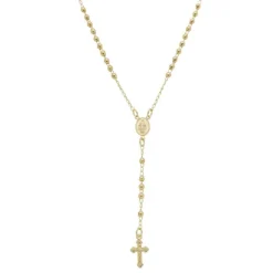 Colar Terço Nossa Senhora das Graças Folheado a Ouro 18k