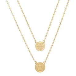 Escapulário Feminino São Bento Folheado a Ouro 18k