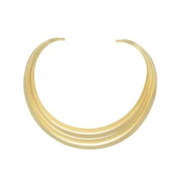 Gargantilha Agnes Metal Acetinado Folheada a Ouro 18k