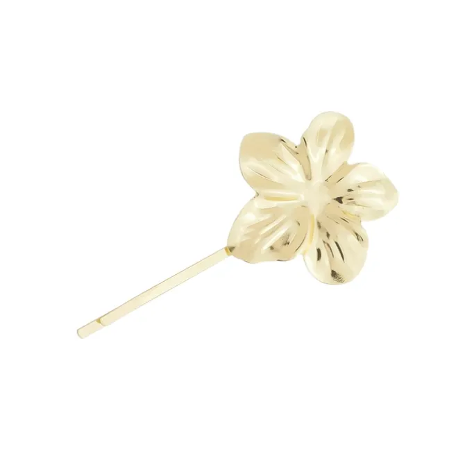 Grampo Vintage Flor Dourado