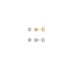 Kit 2 Brincos Liz Ponto de Luz Zircônia Folheado a Ouro 18k e Folheado em Ródio Branco