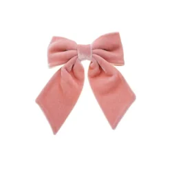 Laço de Cabelo Infantil Nat Veludo Alemão Rose