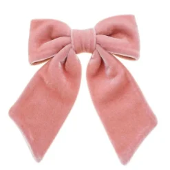 Laço de Cabelo Nat Veludo Alemão Rose