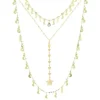 Mix 3 Colares Eclipse Lua e Estrelas Folheado a Ouro 18k