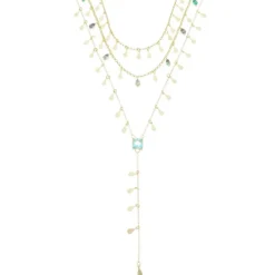 Mix de Colares Larissa Gotinhas Zircônia Acqua Folheado a Ouro 18k