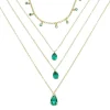 Mix de Colares Olivia Zircônias Turmalina Folheado a Ouro 18k