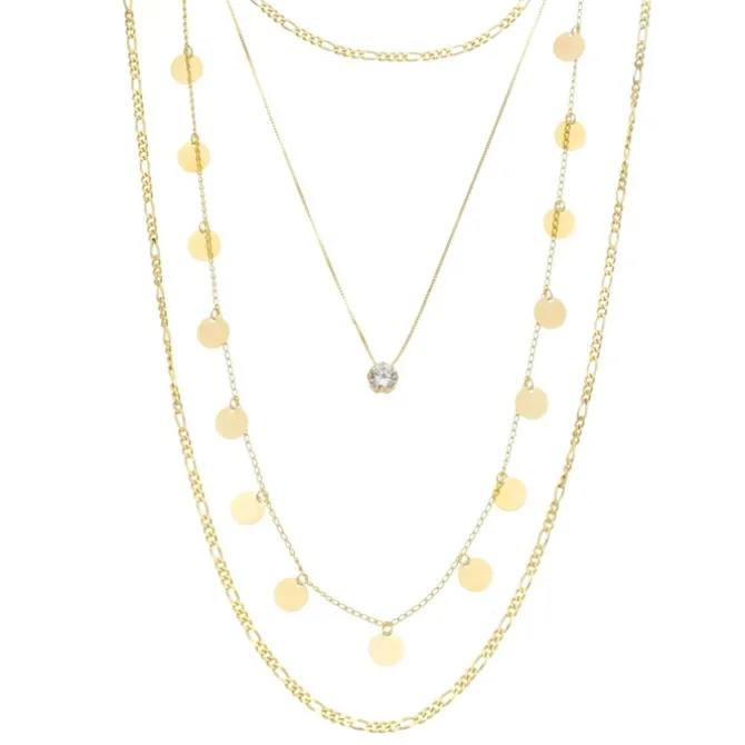Mix de Colares Thassia Folheado a Ouro 18k