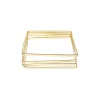 Mix de Pulseiras Quadradas Larissa Folheado a Ouro 18k