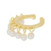 Piercing de Encaixe Piuka Tita Pérolas Folheado em Ouro 18k