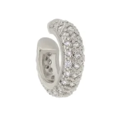 Piercing de Encaixe Piuka Ayleen Argola Zircônia Cristal Folheado em Ródio Branco