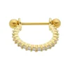 Piercing de Furo Piuka Argola P Reilly 10mm Zircônia Dourado