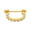 Piercing de Furo Piuka Argola 10mm com Haste Stella Zircônias Dourado