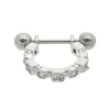 Piercing de Furo Piuka Argola P Loiuse 8mm Zircônia Prata