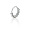 Piercing de Furo Piuka Argola Torção 8mm Manu Pontos de Luz Zircônias Prata