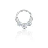 Piercing de Furo Piuka Argola Torção 8mm Rebeca Zircônias Prata