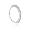 Piercing de Furo Piuka Argola Torção 12mm Ayane Zircônias Folheado em Ródio Branco