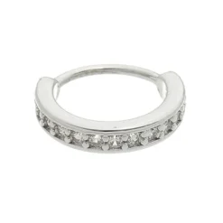 Piercing de Furo Piuka Argola P Emmy Zircônia Prata