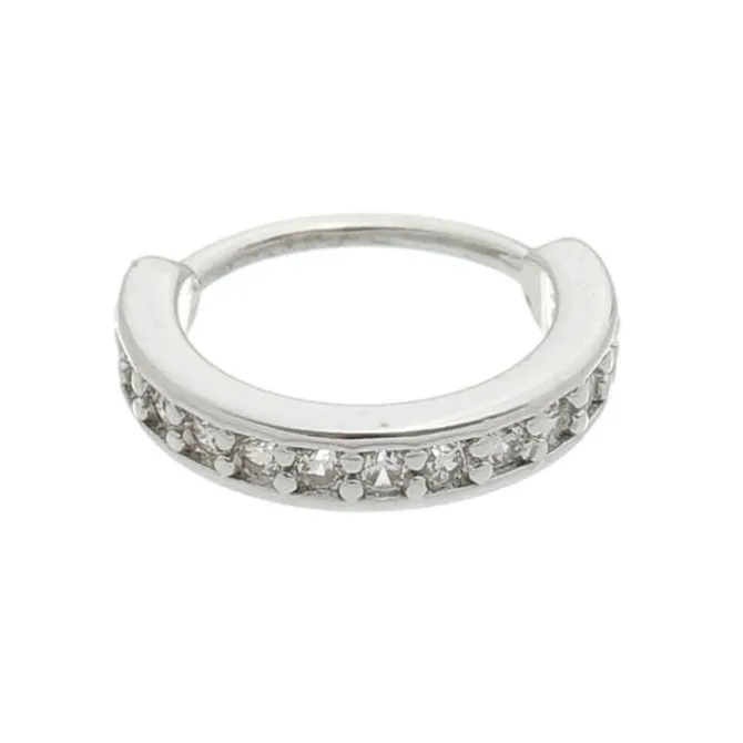 Piercing de Furo Piuka Argola P Emmy Zircônia Prata