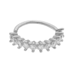 Piercing de Furo Piuka Argola P Leonora Zircônia Prata