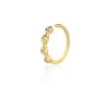 Piercing de Furo Piuka Argola Torção 8mm Nay Pontos de Luz Zircônias Dourado