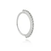Piercing de Furo Piuka Argola Torção 10mm Ayane Zircônias Folheado em Ródio Branco
