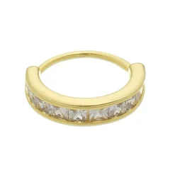 Piercing de Furo Piuka Argola P Kily Zircônia Dourado